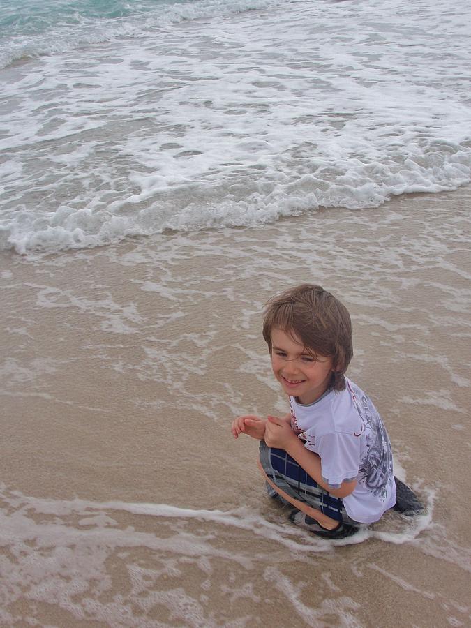 Mathis On The Beach Photograph by Marie-france Quesnel