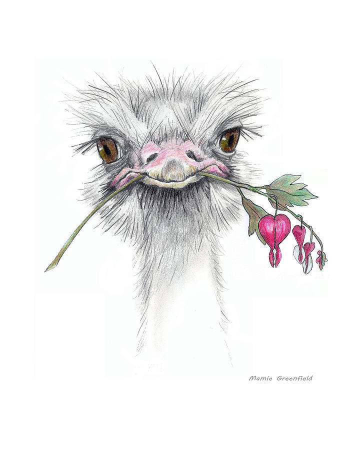 Matilda the Ostrich Painting by Mamie Greenfield