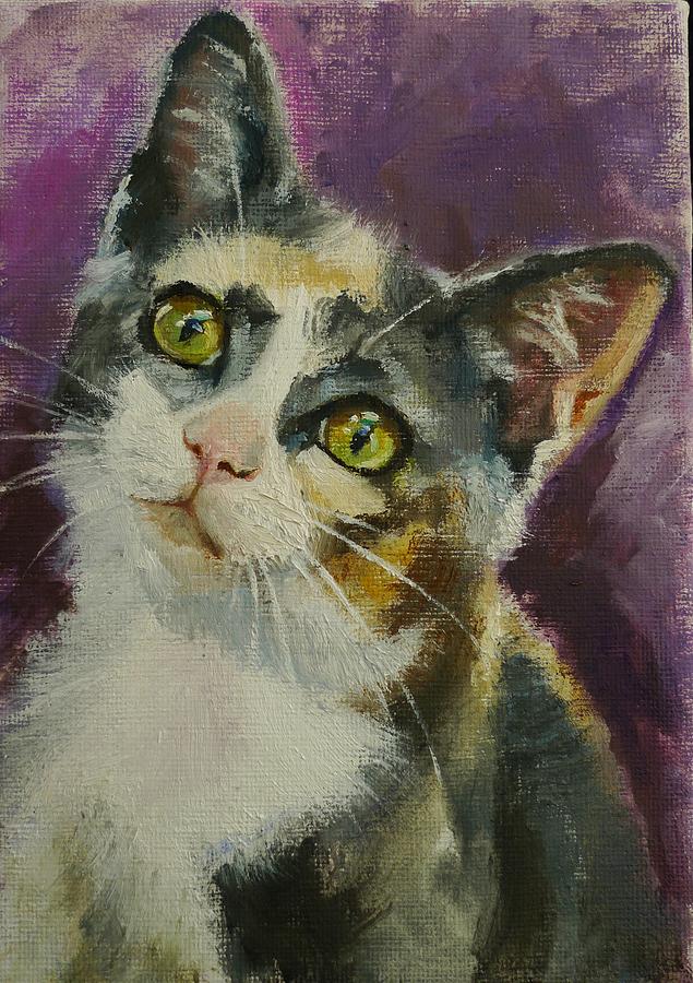 Cat Painting - Matilda by Veronica Coulston
