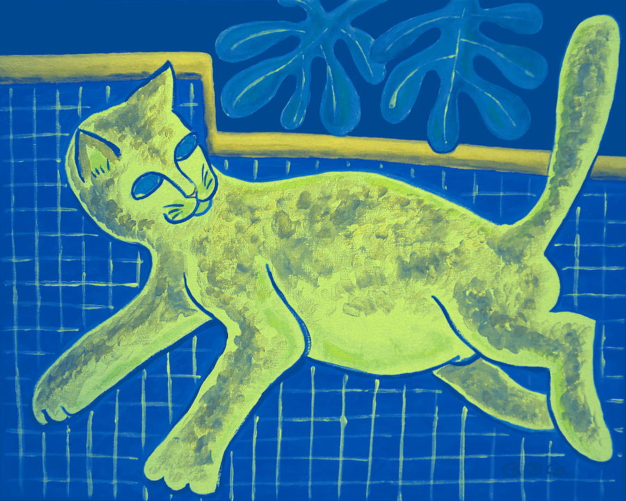 Matisses Cat in Reverse Digital Art by George I Perez