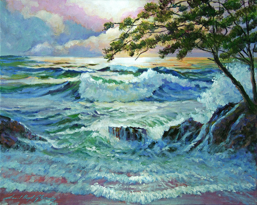 Beach Painting - Matsushima Coast by David Lloyd Glover