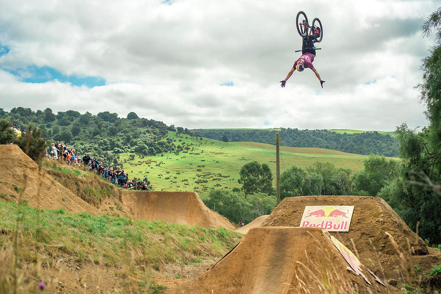 Matt Jones Backflip Nohander Farm Jam 2016 NZ Photograph by