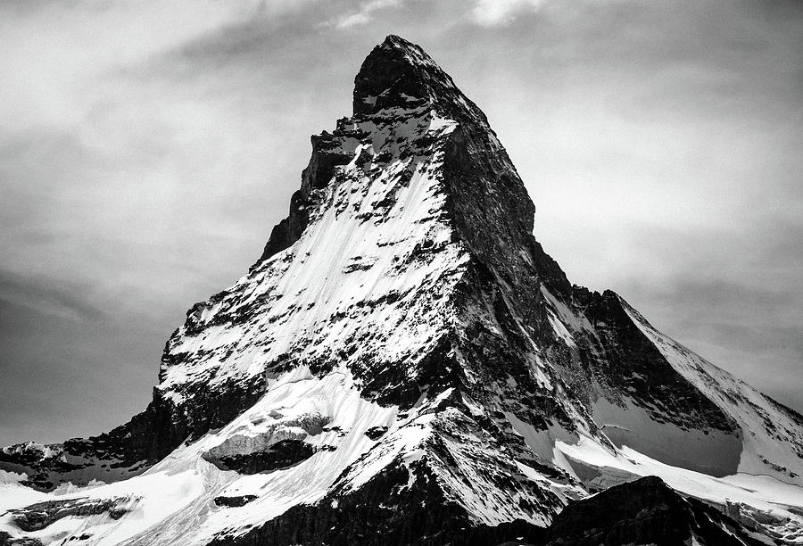 Matterhorn Art Prints Black And White Photography Photograph By