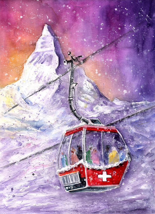 Matterhorn Authentic Painting by Miki De Goodaboom