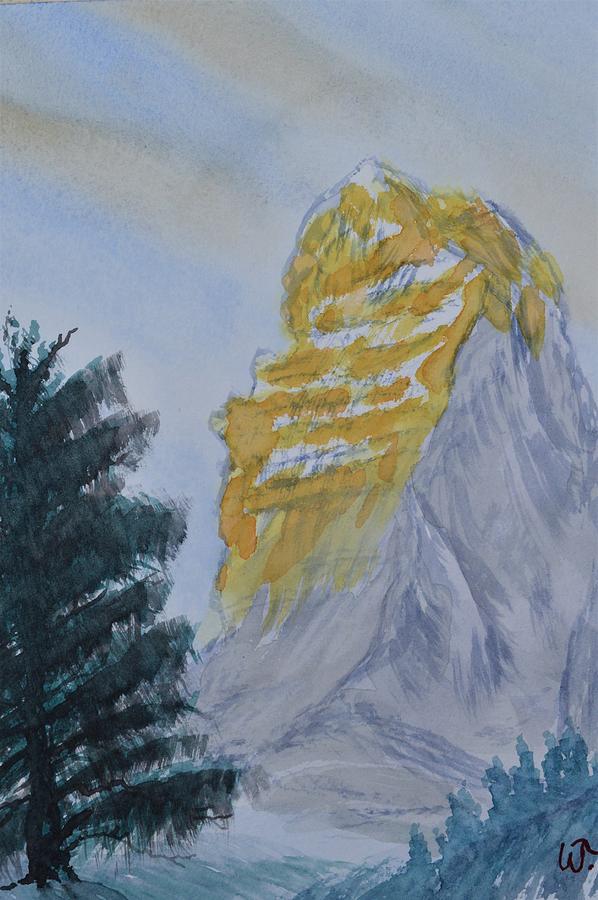 Matterhorn Gold Painting by Warren Thompson