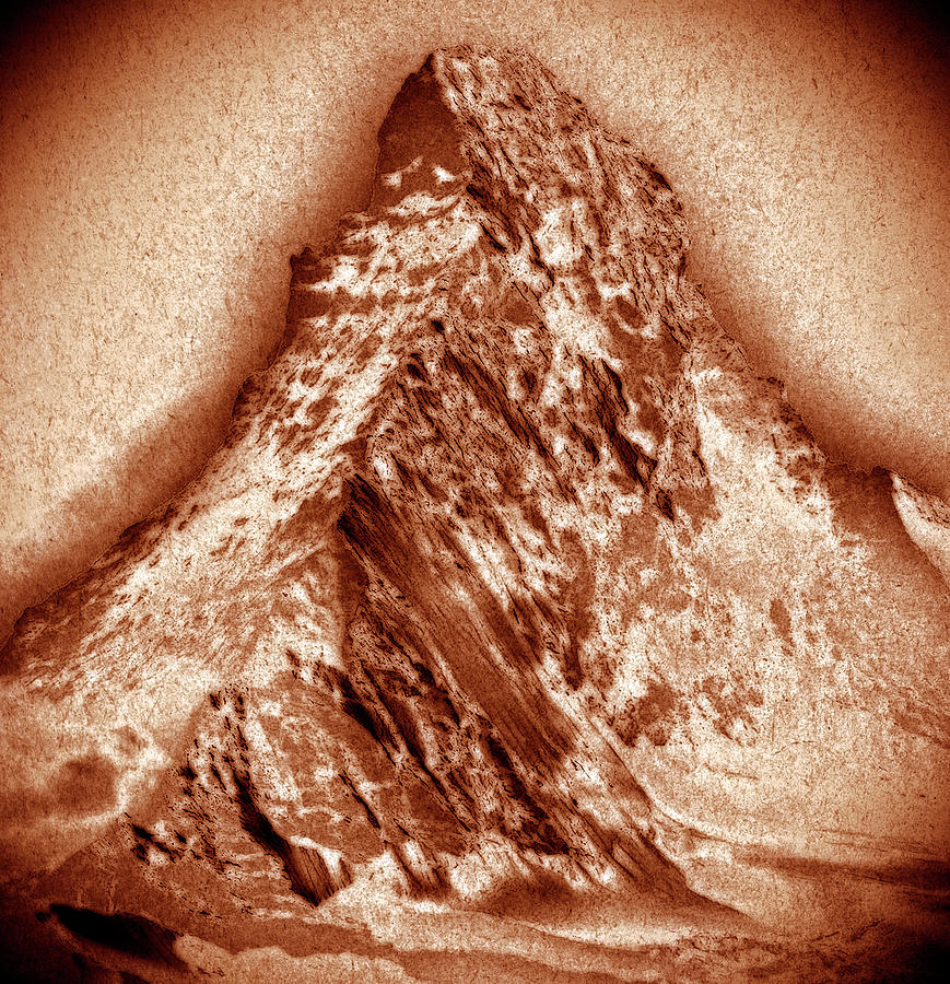 Matterhorn Mixed Media - Matterhorn Mountain by Frank Tschakert