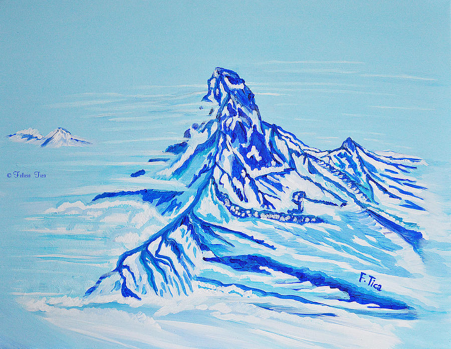 Matterhorn Story - 1 Painting by Felicia Tica