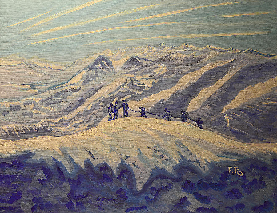 Matterhorn Story - 2 Painting by Felicia Tica
