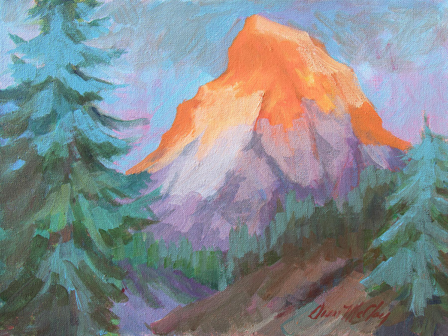 Matterhorn Sunrise Painting by Diane McClary