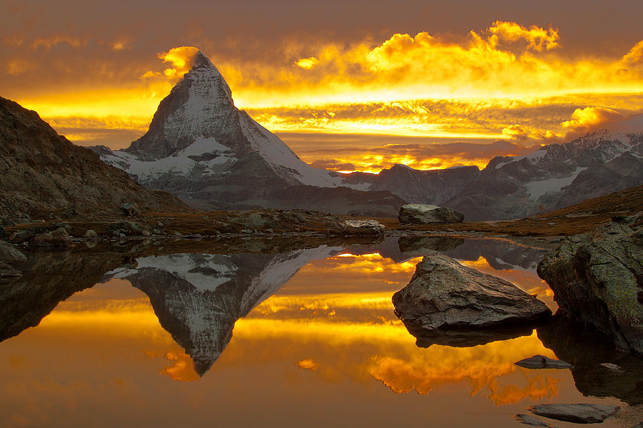 Sunset Photograph - Matterhorn Sunset by Mark Haley