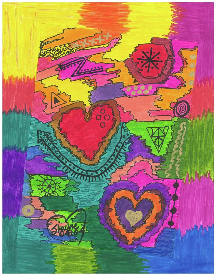 Matters Of The heART Drawing by Susan Schanerman