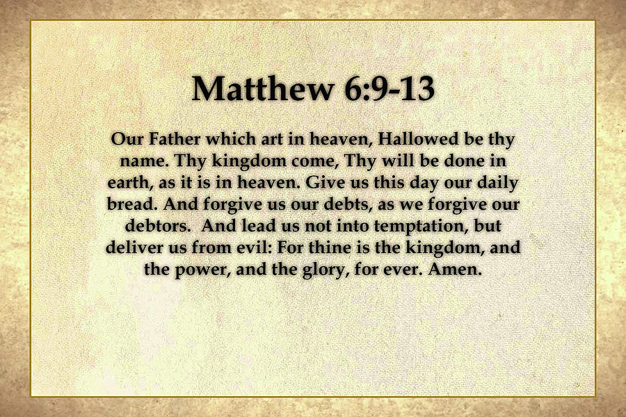 Matthew 6 And 9 13 Drawing By Sherman Rivers Pixels