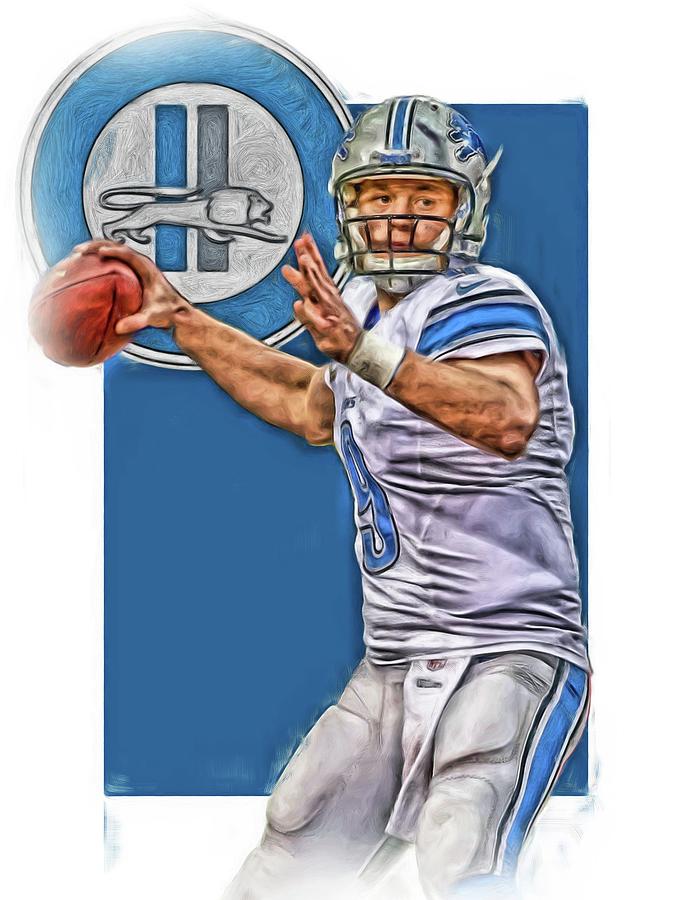 Matthew Stafford Detroit Lions Pixel Art 5 Canvas Print / Canvas