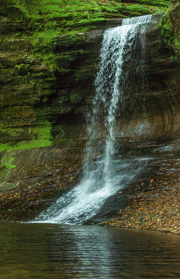 Matthiessen State Park Lower Dells Waterfall Oglesby Illinois Photograph by Deborah Smolinske