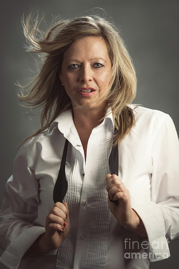 Mature Woman Hair Blowing Photograph By Amanda Elwell