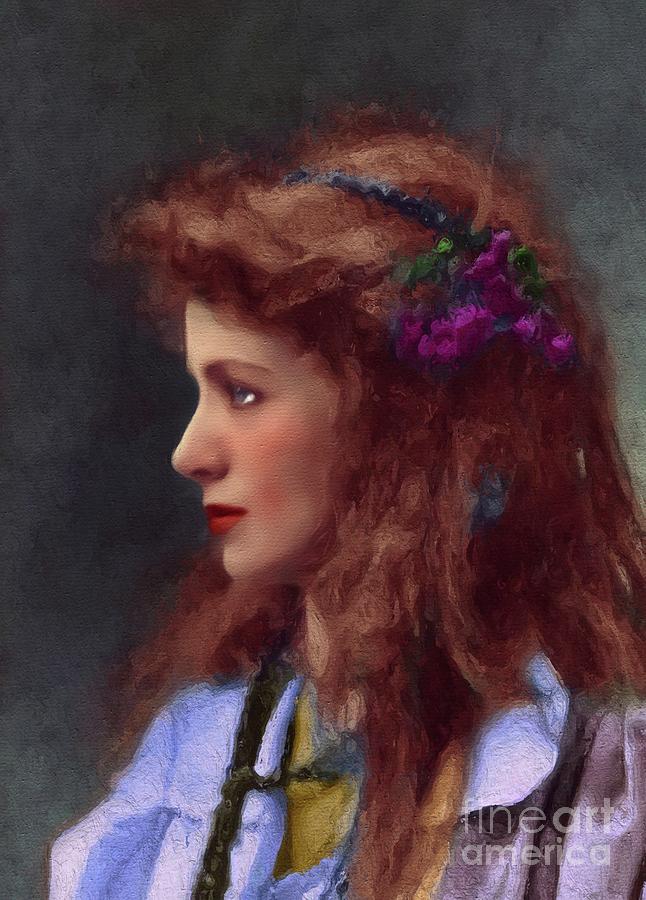 Maude Adams, Vintage Actress Painting by Esoterica Art Agency