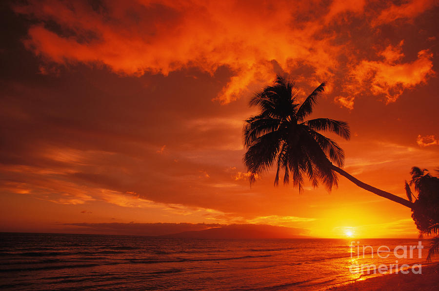 Maui, A Beautiful Sunset Photograph by Ron Dahlquist - Printscapes