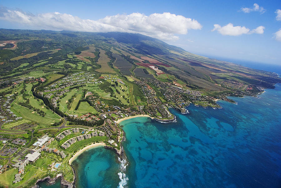 Maui Aerial Of Kapalua Photograph by Ron Dahlquist - Printscapes