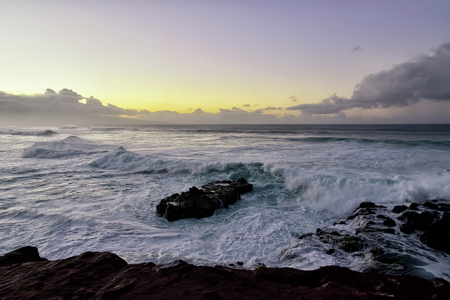 Sunset Photograph - Maui Beach Sunset by Steven Michael