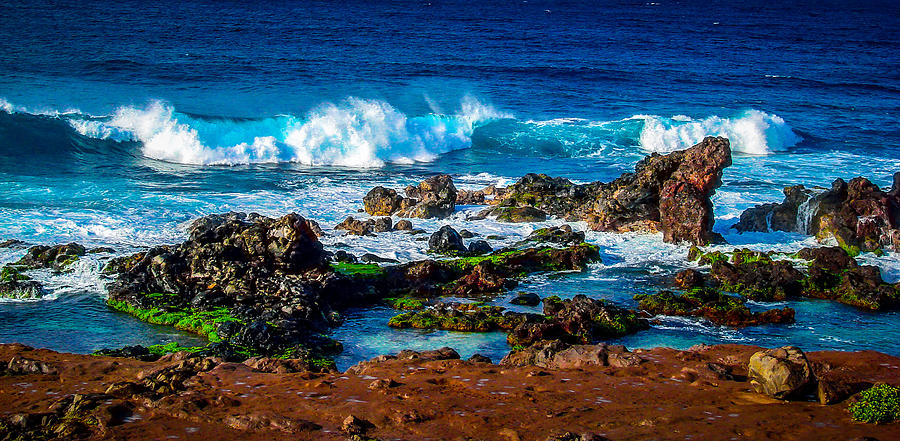 Landscape Photograph - Maui Hawaii Breaking Surf  by Scott McGuire