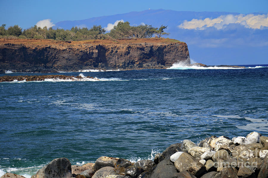 Maui Looms in the Distance Photograph by Mary Haber