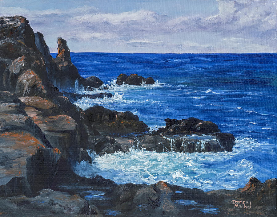 Maui Rugged Coastline Painting by Darice Machel McGuire