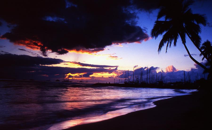 Maui sunset Photograph by Gary Brandes