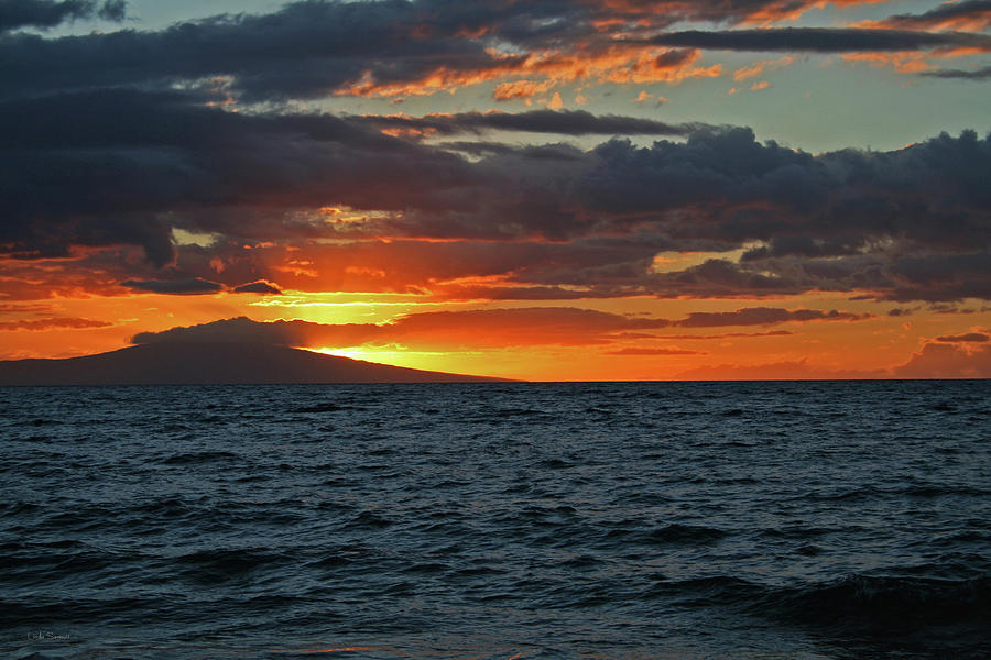 Sunset Photograph - Maui Sunset by Linda Sannuti