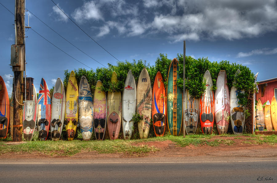 Maui Surfboard Wall 2 Photograph By Robert Kaler Fine Art America   Maui Surfboard Wall 2 Robert Kaler 