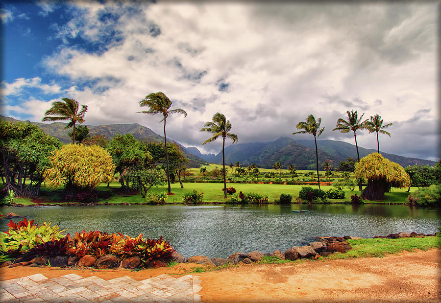 Paradise Photograph - Maui Tropical Plantation Lagoon by Linda Tiepelman