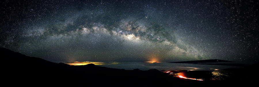 Landscape Photograph - Mauna Kea Milky Way Panorama by Christopher Johnson