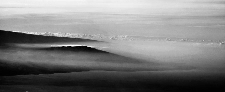 Mauna Loa and Hualalai in the Fog and Clouds Photograph by Heidi Fickinger