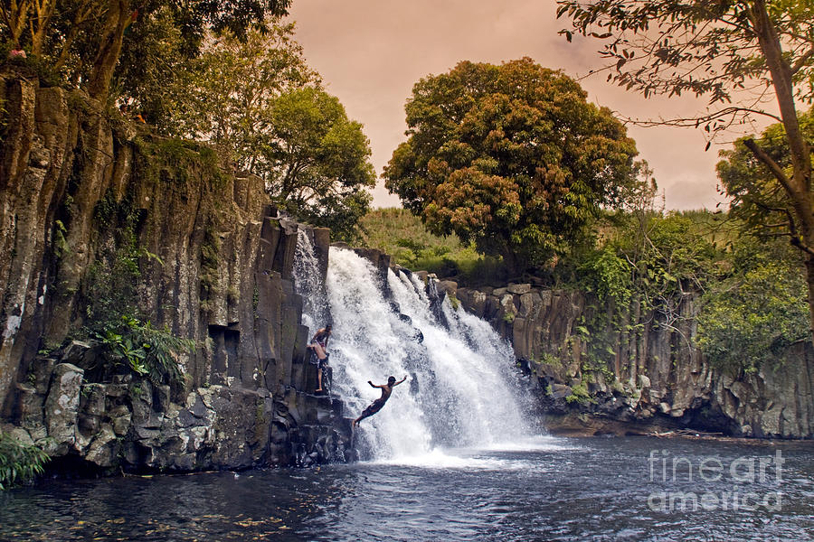 10 Metres Photograph - Mauritius Rochester Falls by Juergen Held 10 Metres Photograph - Mauritius Rochester Falls by Juergen Held