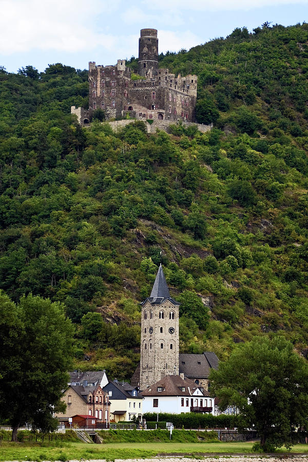 Maus Castle Over Village Photograph by Sally Weigand