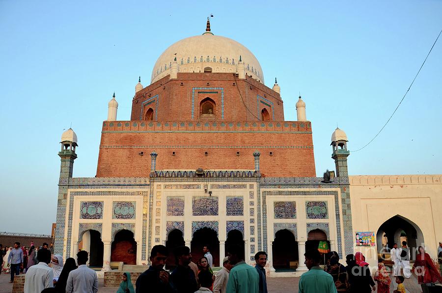 Mausoleum shrine tomb of Sufi saint Sheikh Bahauddin Zakariya Multan Pakistan Photograph by Imran Ahmed