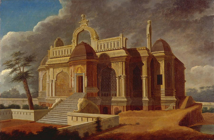 Mausoleum with Stone Elephants Painting by Francis Swain Ward
