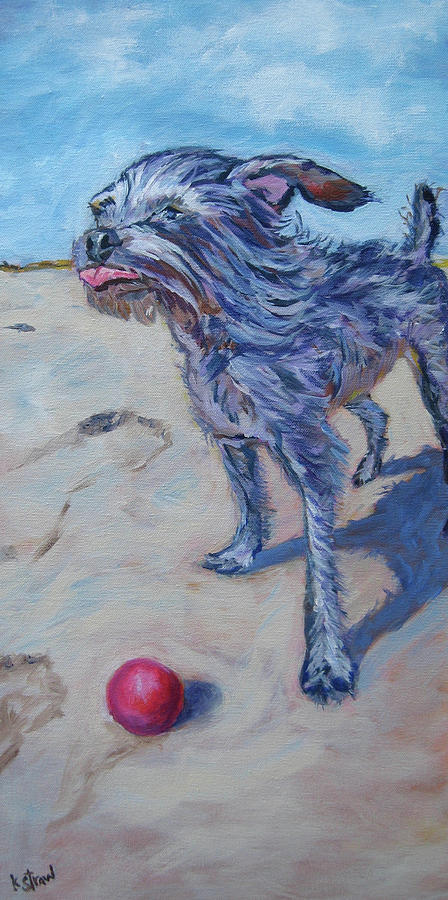 Chihuahua Painting - Max Against the Wind by Kellie Straw