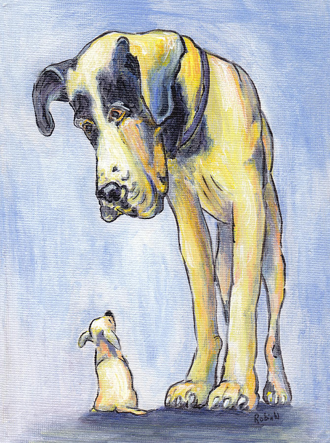 Max and Dixie Painting by Robin Wiesneth