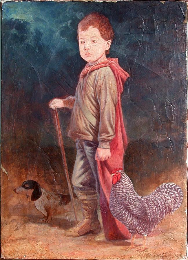 Max and his pets Painting by Hans Droog