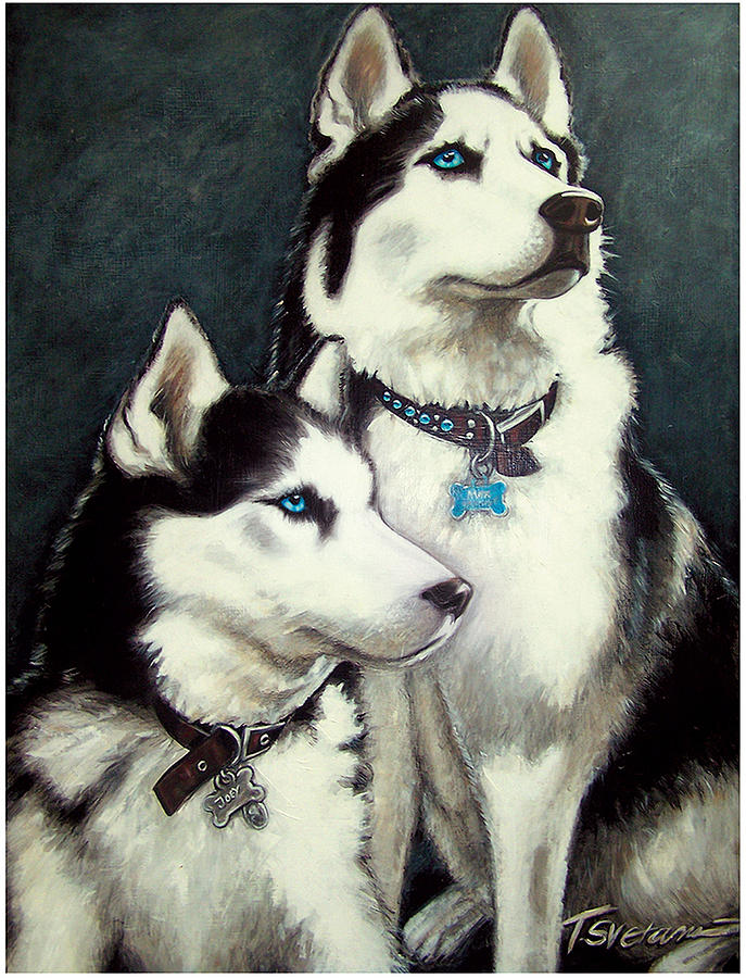 Portrait Painting - MAX and JOEY by Tsvetana Yvanova