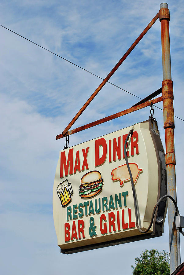 Max Diner Sign Photograph by Terry DeLuco