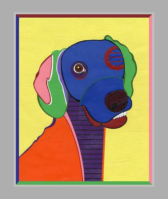 Max The Weimaraner Painting by Ruby Persson