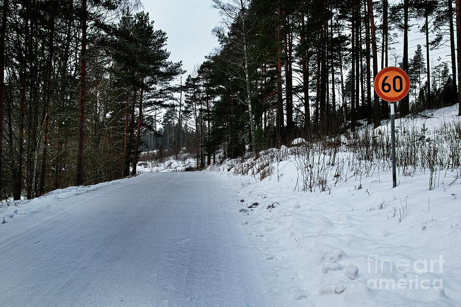 Winter Photograph - Maximum speed limit by Esko Lindell