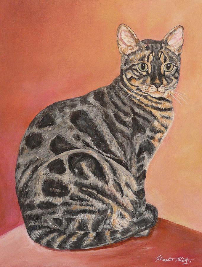 Cat Painting - Maximus by Heather Kertzer Cat Painting - Maximus by Heather Kertzer