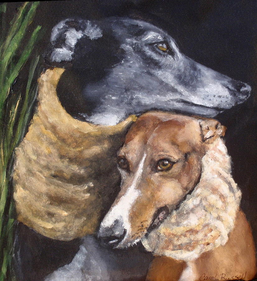 Maxwell and Sophie Painting by Carol Russell