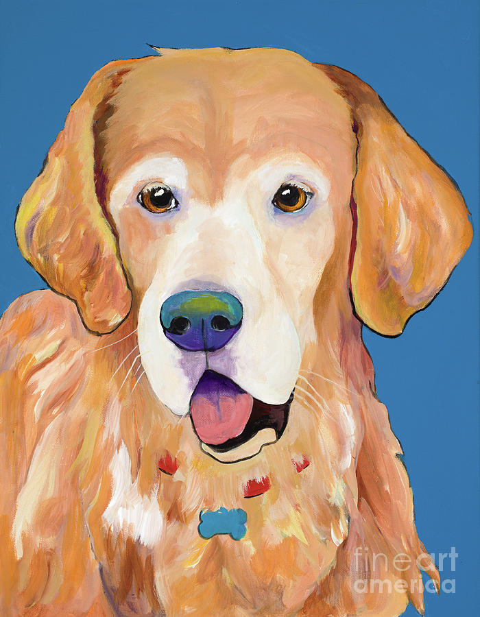 Golden Retriever Painting - Maxwell by Pat Saunders-White