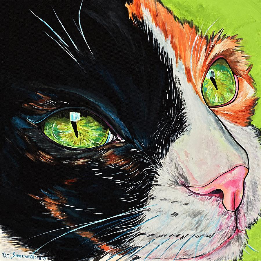 Maxx the Cat Painting by Patti Schermerhorn
