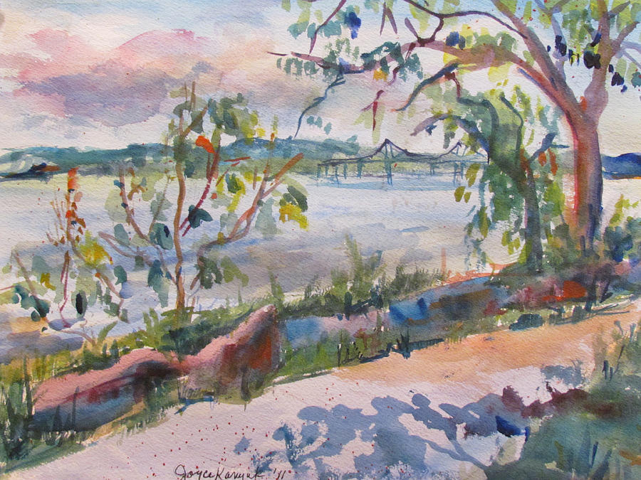 Mountain Painting - May Afternoon at Nyack Beach by Joyce Kanyuk