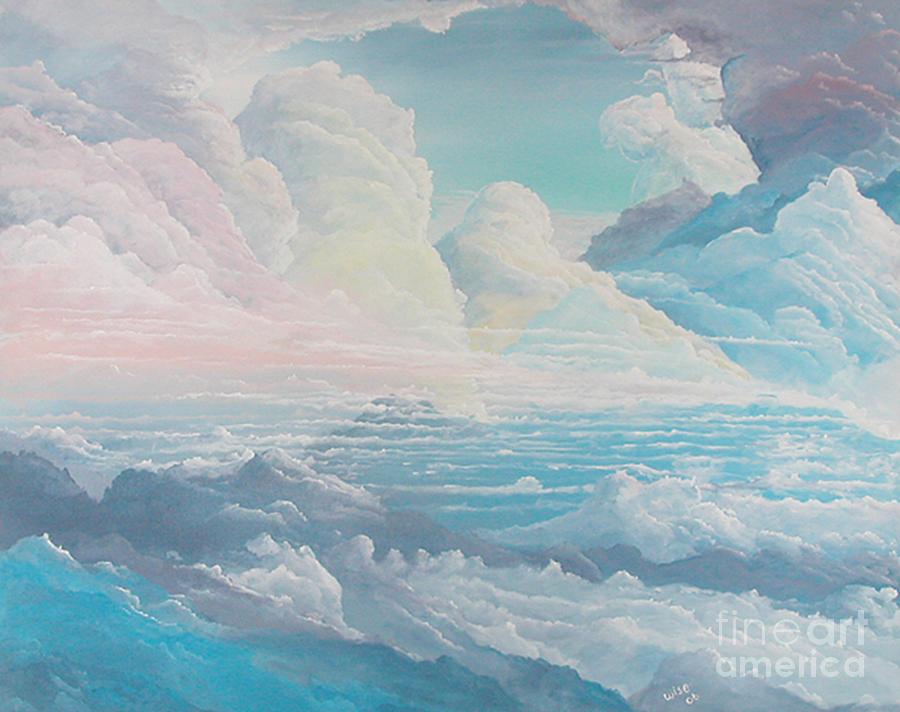 Cloudscape Painting - May Colored Clouds by John Wise Cloudscape Painting - May Colored Clouds by John Wise