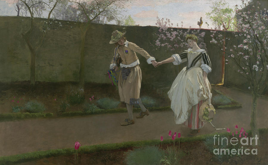 May Day Morning Painting by Edwin Austin Abbey